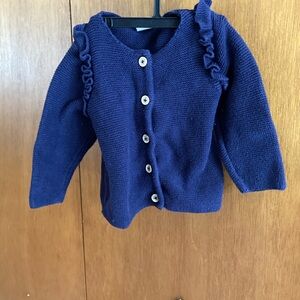 H&M Navy Blue Button-Up Cardigan